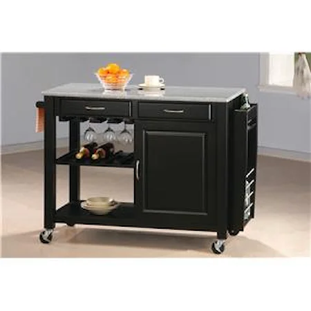 Kitchen Cart with Granite Top